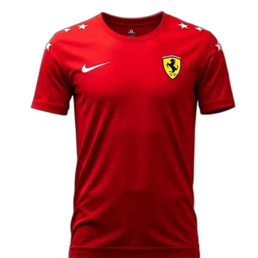 ferrari, team, shirt, red transparent PNG cut-out