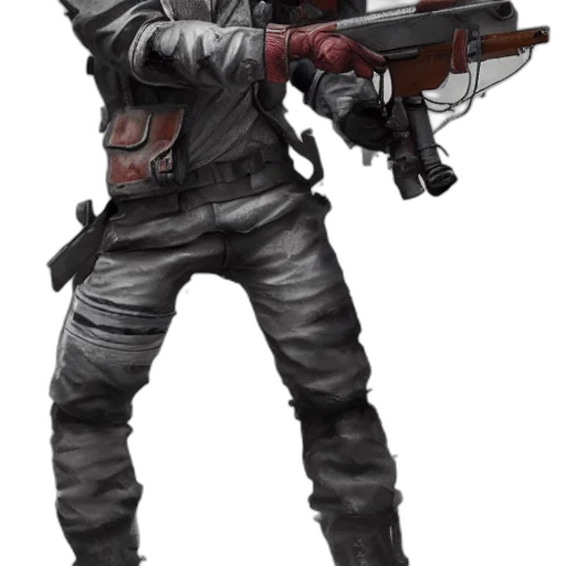 weapon, staff, jacket, concept art transparent PNG cut-out