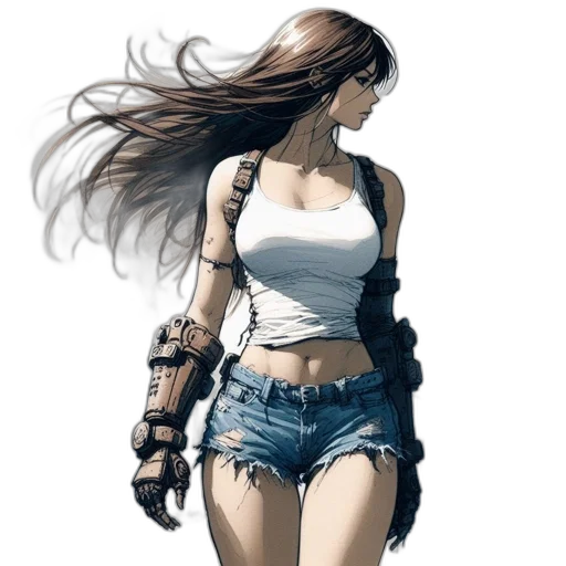 dress, weapon, robot, concept art transparent PNG cut-out