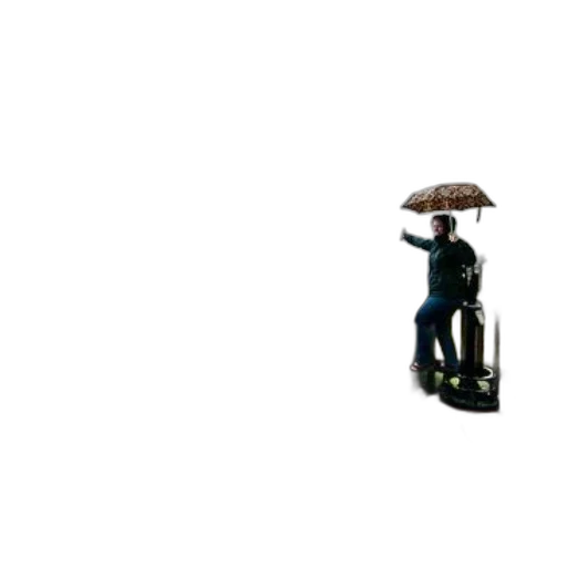 umbrella, staff, hat, robot transparent PNG cut-out