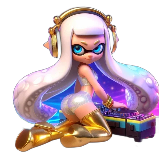 weapon, staff, dress, hair transparent PNG cut-out