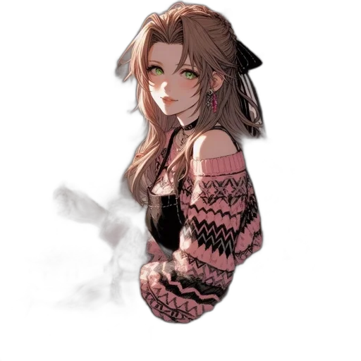 dress, staff, hair, mask transparent PNG cut-out