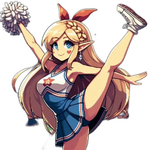 staff, dress, anime, pixel art transparent PNG cut-out