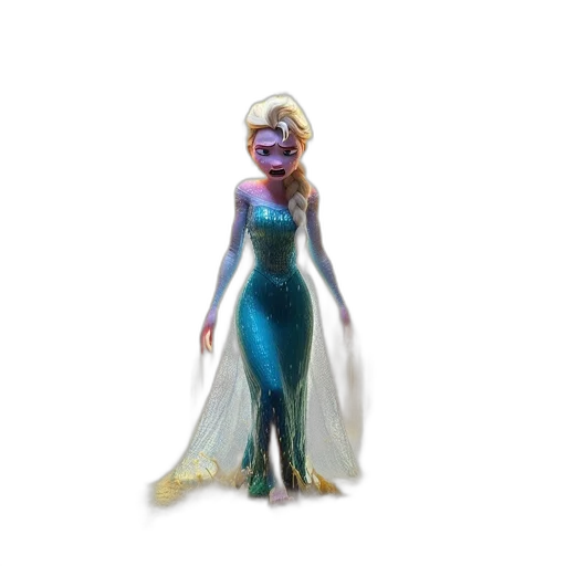 dress, crown, concept art, 3d render transparent PNG cut-out
