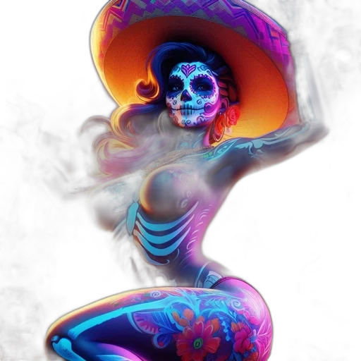 hat, mask, dress, jewelry transparent PNG cut-out