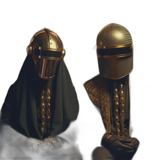 mask, sword, staff, robot transparent PNG cut-out