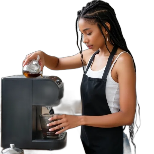 food, photorealistic, 3d render, woman transparent PNG cut-out