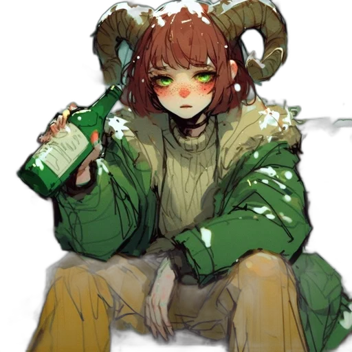 staff, creature, jacket, weapon transparent PNG cut-out