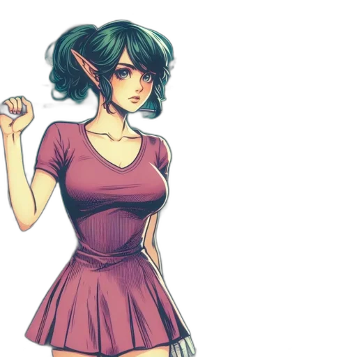 dress, staff, concept art, fantasy art transparent PNG cut-out