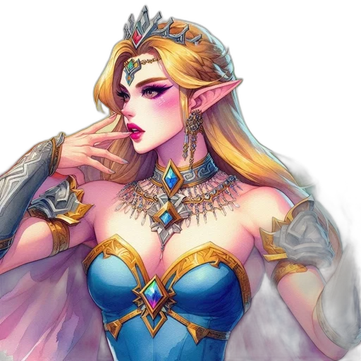crown, dress, fantasy art, concept art transparent PNG cut-out