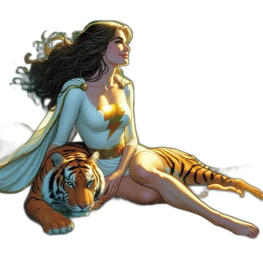 comic book art, fantasy art, concept art, 3d render transparent PNG cut-out