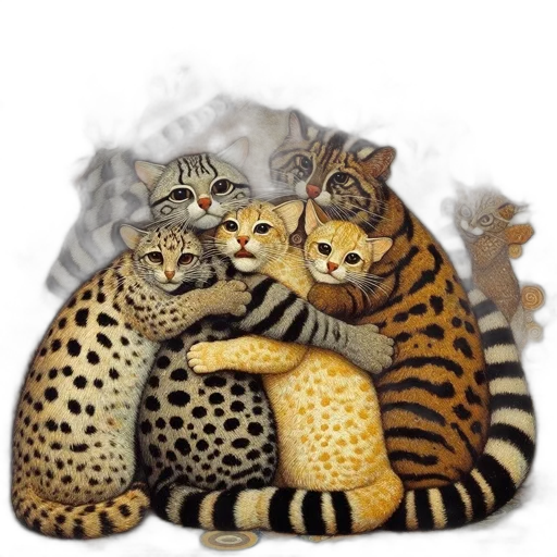 animal, fantasy art, oil painting, photorealistic transparent PNG cut-out