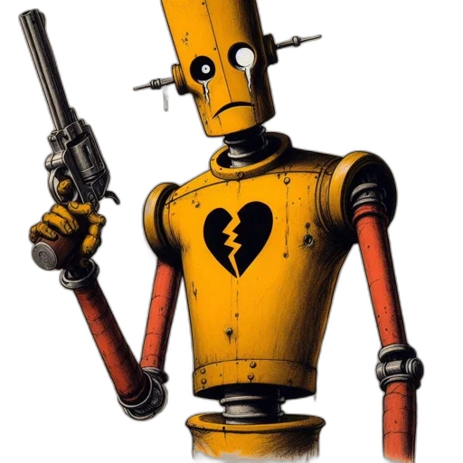 robot, staff, weapon, concept art transparent PNG cut-out