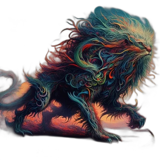 dragon, creature, hair, animal transparent PNG cut-out