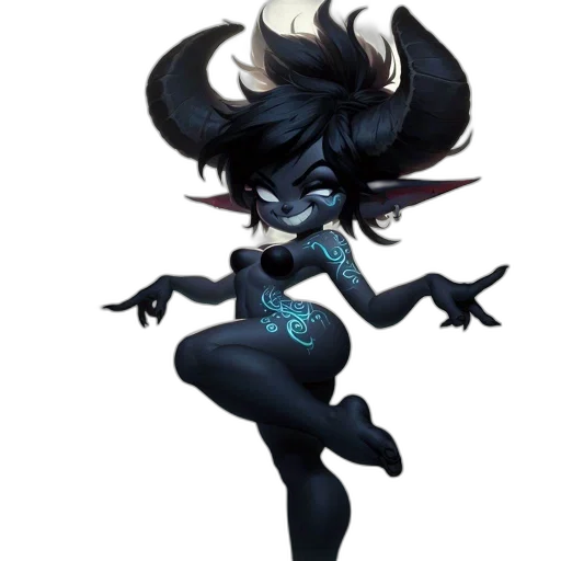hair, creature, mask, staff transparent PNG cut-out