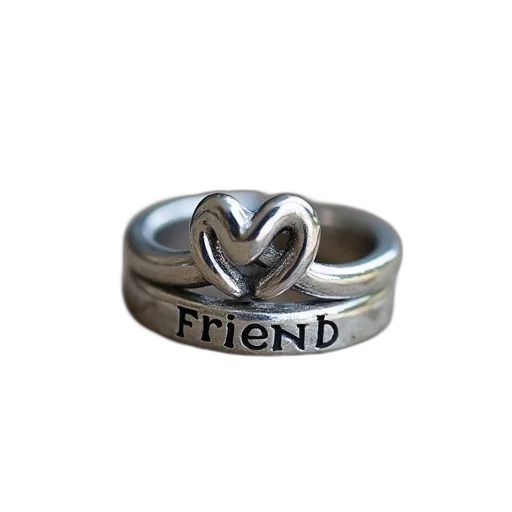 jewelry, 3d render, silvertone, love transparent PNG cut-out