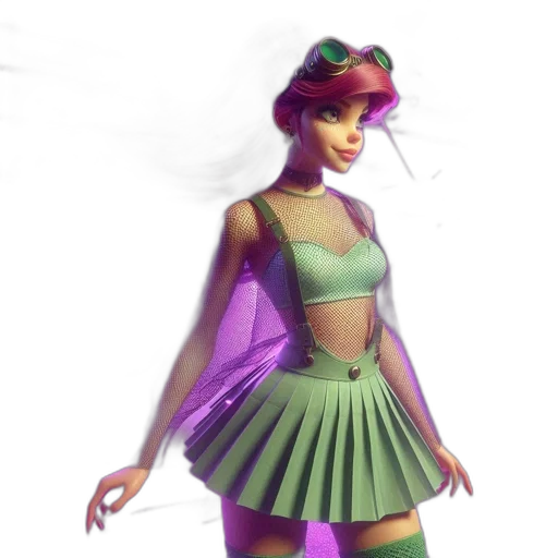 dress, concept art, 3d render, fantasy art transparent PNG cut-out