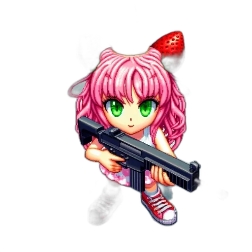 weapon, staff, pixel art, anime transparent PNG cut-out