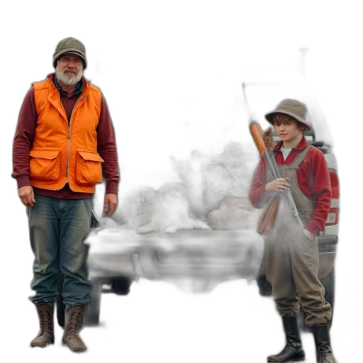 jacket, hat, staff, concept art transparent PNG cut-out