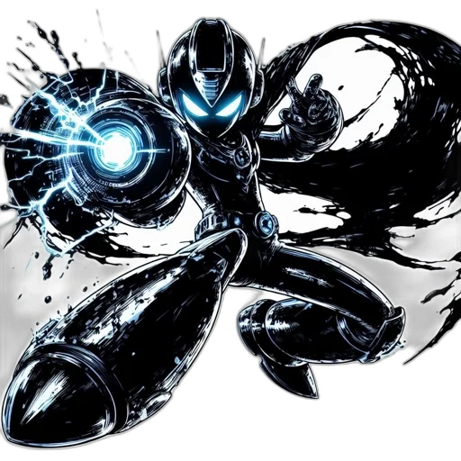 robot, weapon, comic book art, concept art transparent PNG cut-out