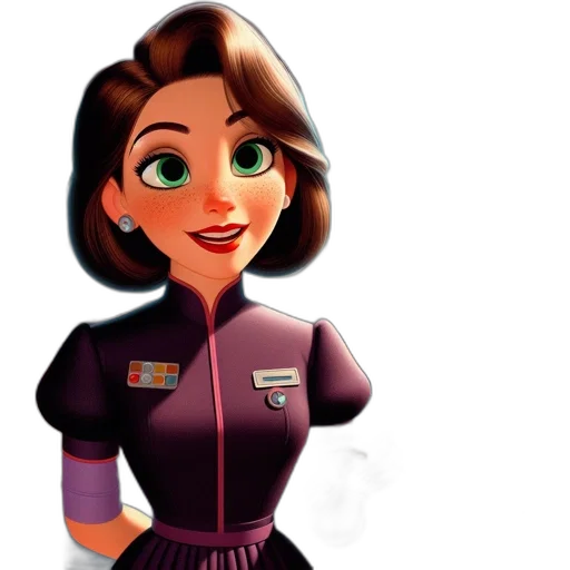 staff, jacket, cartoon, 3d render transparent PNG cut-out