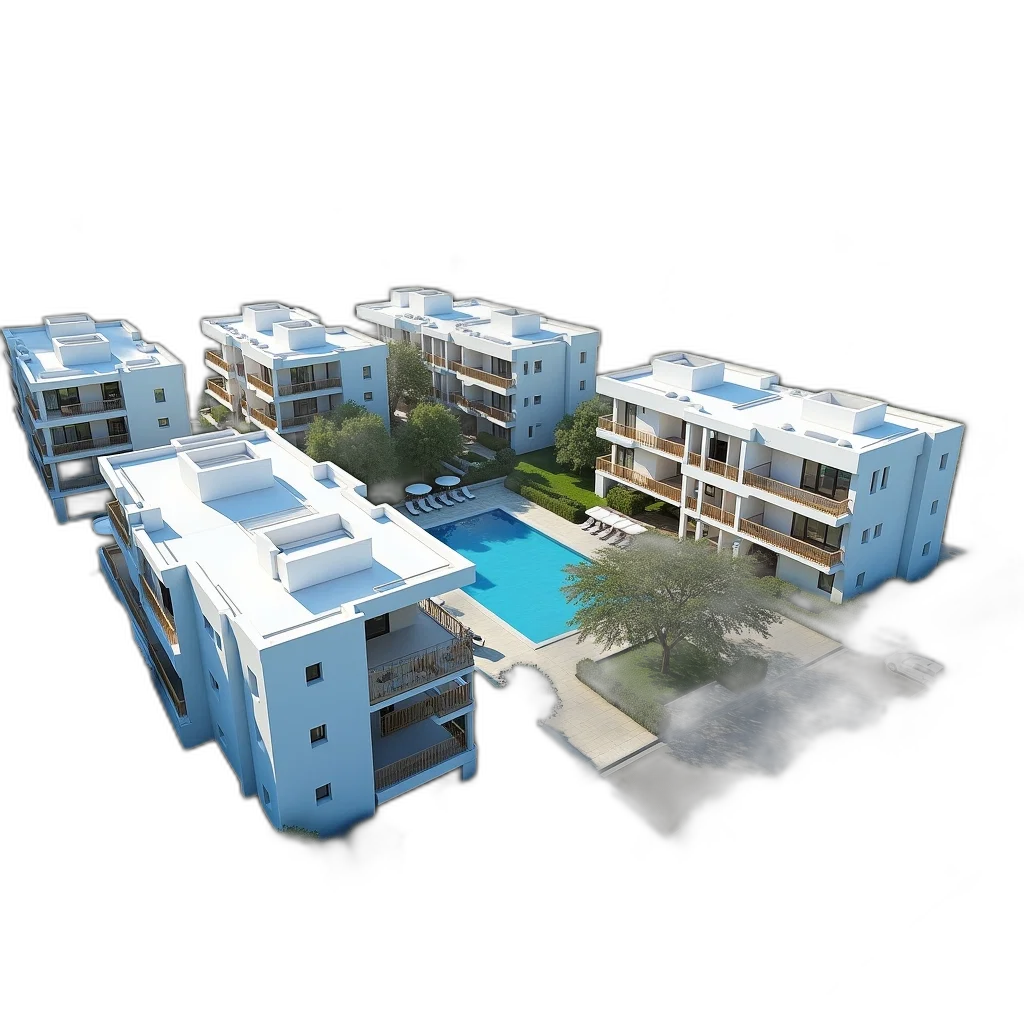 building, 3d render, photorealistic, concept art transparent PNG cut-out