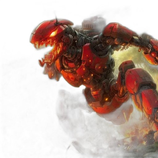 dragon, robot, creature, weapon transparent PNG cut-out