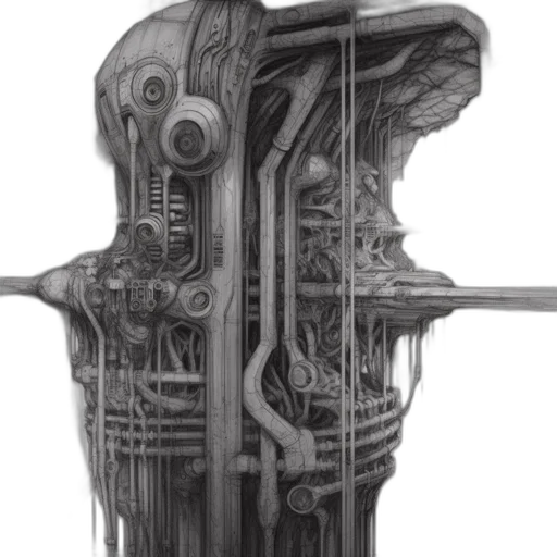 robot, weapon, sword, hair transparent PNG cut-out