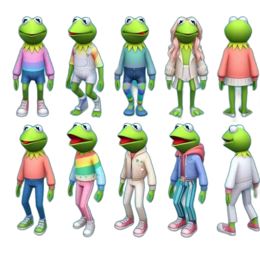 concept art, 3d render, pixel art, vaporwave transparent PNG cut-out