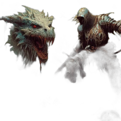 dragon, creature, mask, concept art transparent PNG cut-out