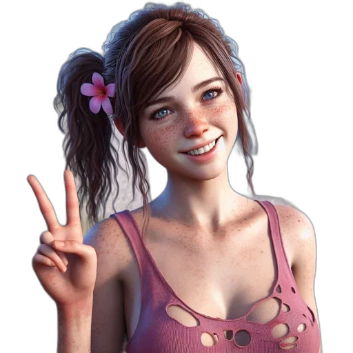 face, dress, photorealistic, concept art transparent PNG cut-out