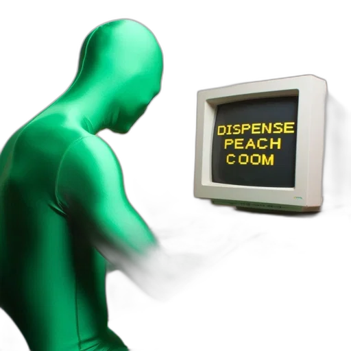 furniture, robot, 3d render, green transparent PNG cut-out