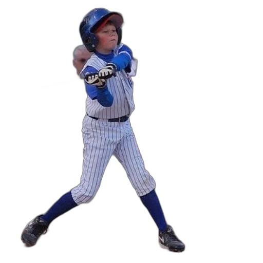 young, baseball, player, striped transparent PNG cut-out