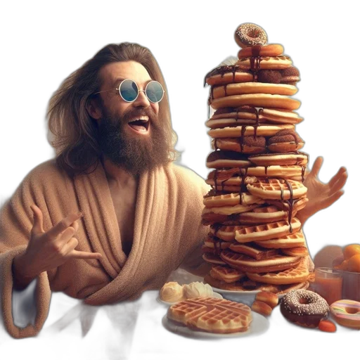 food, concept art, photorealistic, man transparent PNG cut-out