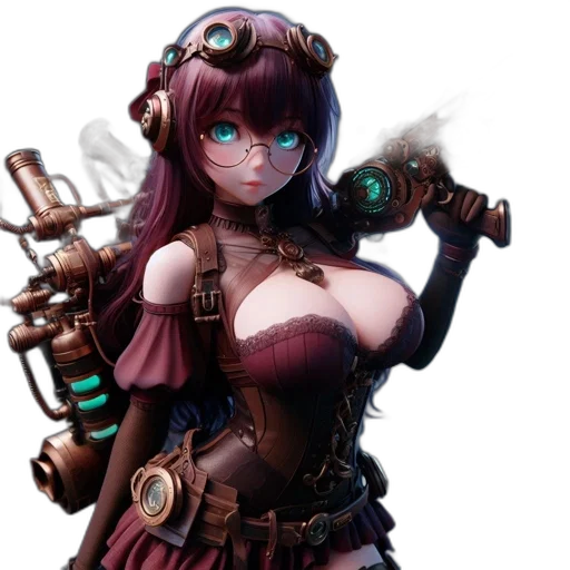 weapon, staff, robot, fantasy art transparent PNG cut-out
