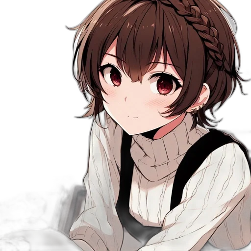staff, face, flower, dress transparent PNG cut-out