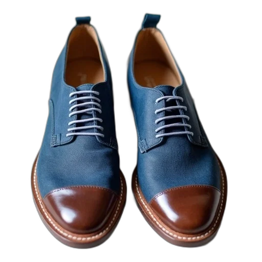 shoes, 3d render, photorealistic, blue transparent PNG cut-out