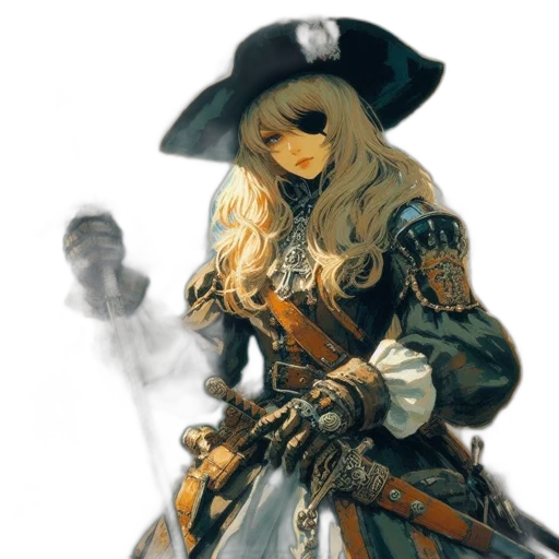 weapon, staff, sword, hat transparent PNG cut-out