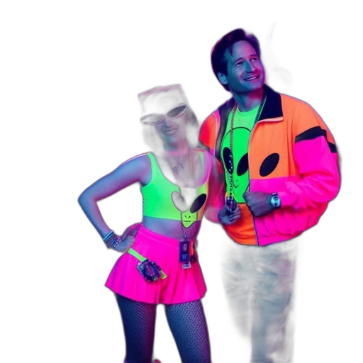 jacket, robot, vaporwave, concept art transparent PNG cut-out