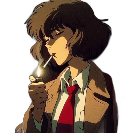 jacket, face, staff, anime transparent PNG cut-out