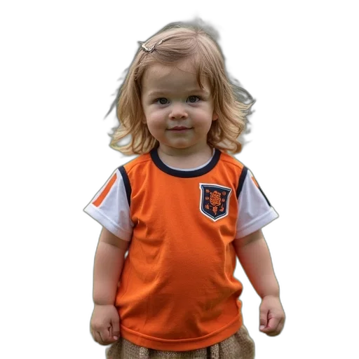 baby, girl, wearing, football transparent PNG cut-out