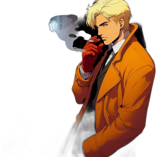 jacket, weapon, staff, mask transparent PNG cut-out