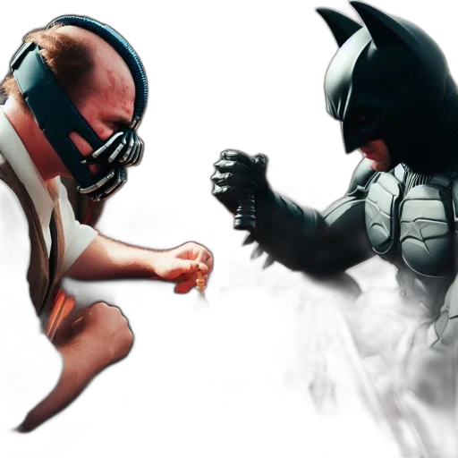 concept art, comic book art, 3d render, two transparent PNG cut-out