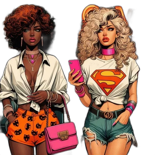 comic book art, concept art, cartoon, fantasy art transparent PNG cut-out