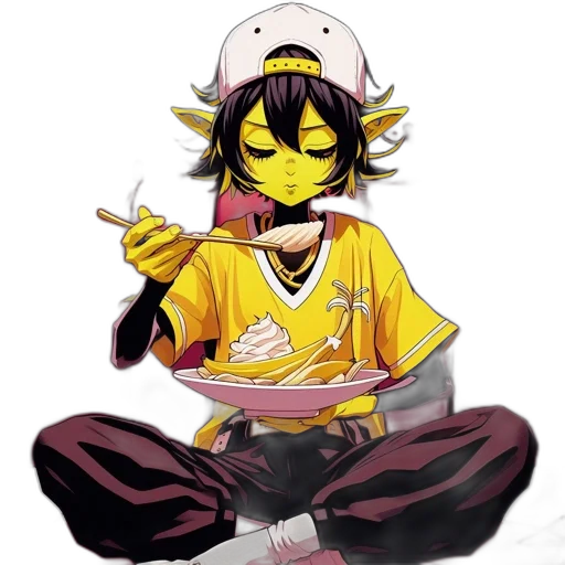 staff, food, mask, anime transparent PNG cut-out