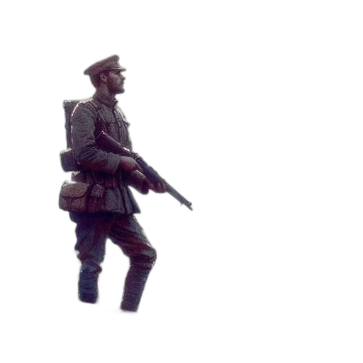 weapon, staff, hat, jacket transparent PNG cut-out
