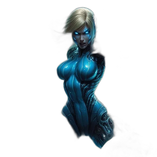 dress, robot, comic book art, concept art transparent PNG cut-out