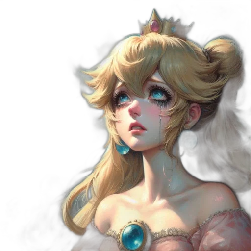 crown, dress, face, fantasy art transparent PNG cut-out