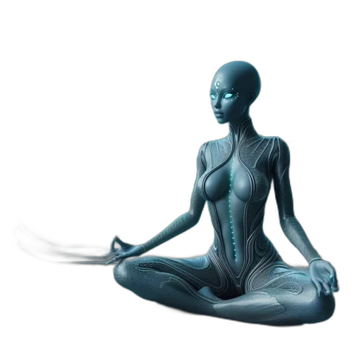 concept art, 3d render, fantasy art, blue transparent PNG cut-out