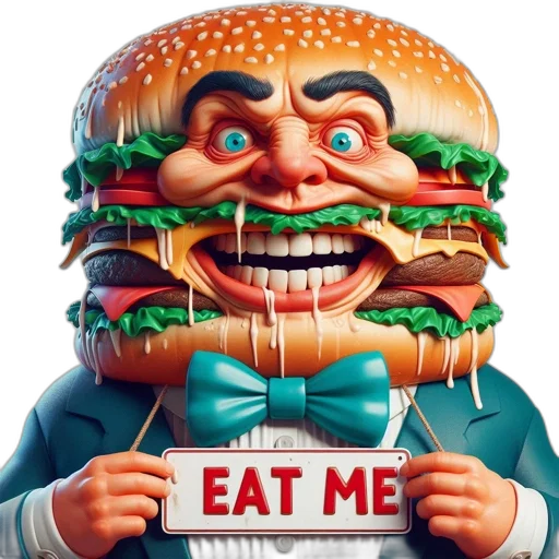 food, face, concept art, photorealistic transparent PNG cut-out